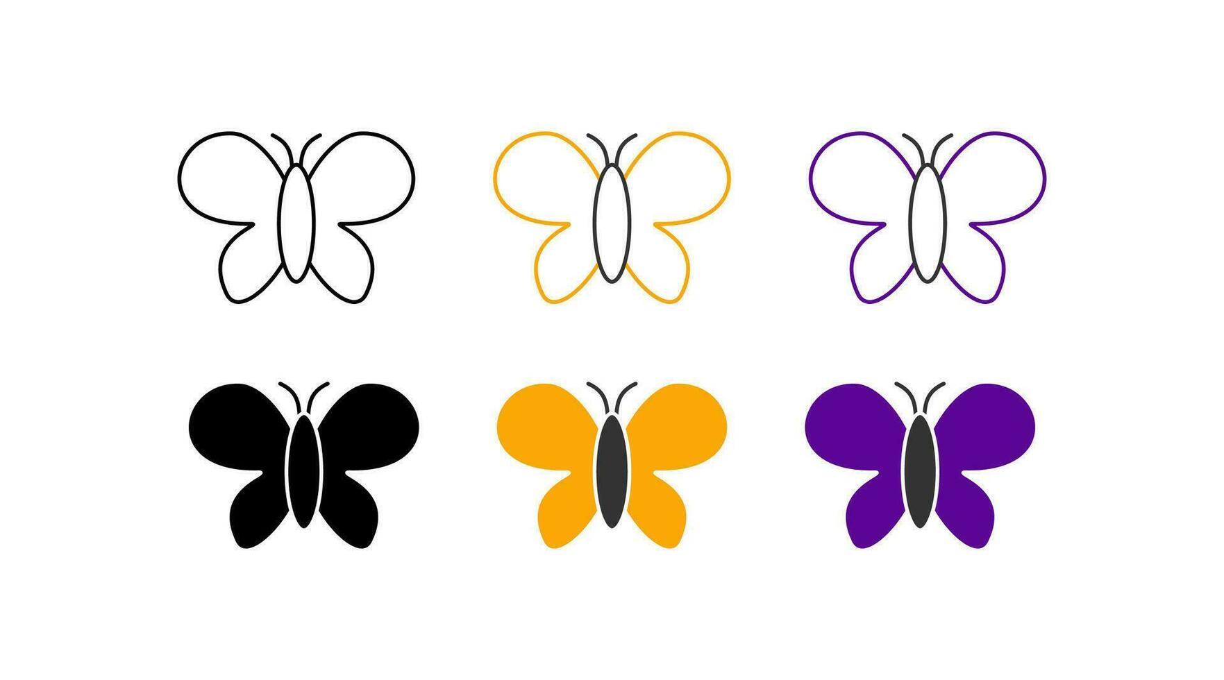 Butterfly icon. Insect symbol. Sign decoration vector. vector