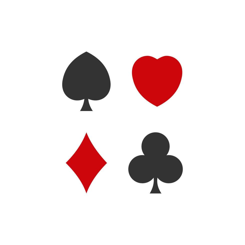 Game card symbols icon. Poker casino symbol. Sign gambling vector. vector