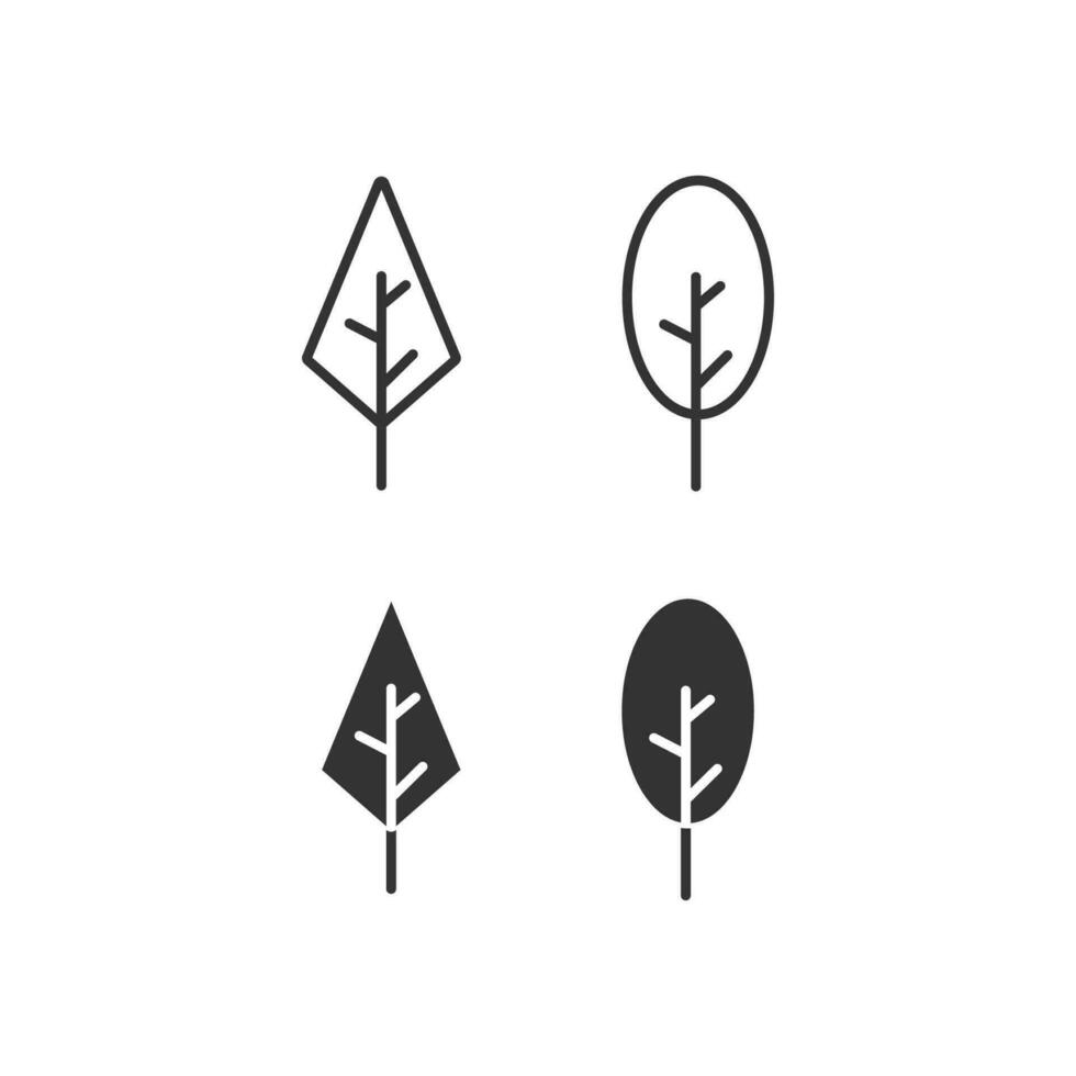 árbol icono. madera símbolo. firmar bosque vector. vector