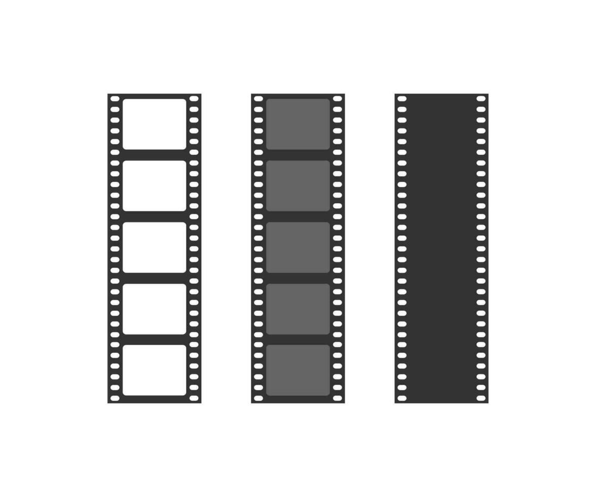 Cinema strip templates icon. Film roll 35mm symbol. Sign slide film frame vector. vector
