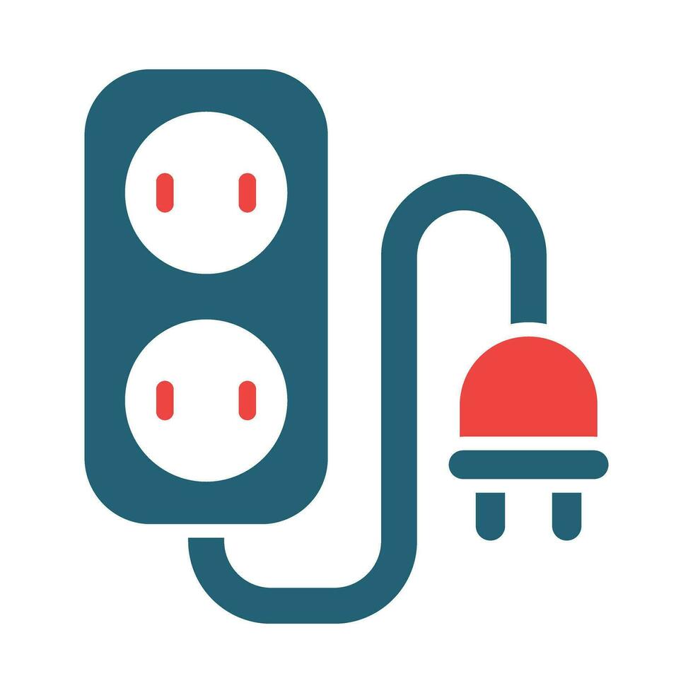 Extension Glyph Two Color Icon Design vector