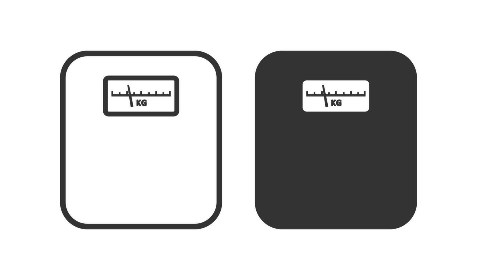 escala icono. vago medición dispositivo símbolo. firmar peso controlar vector. vector