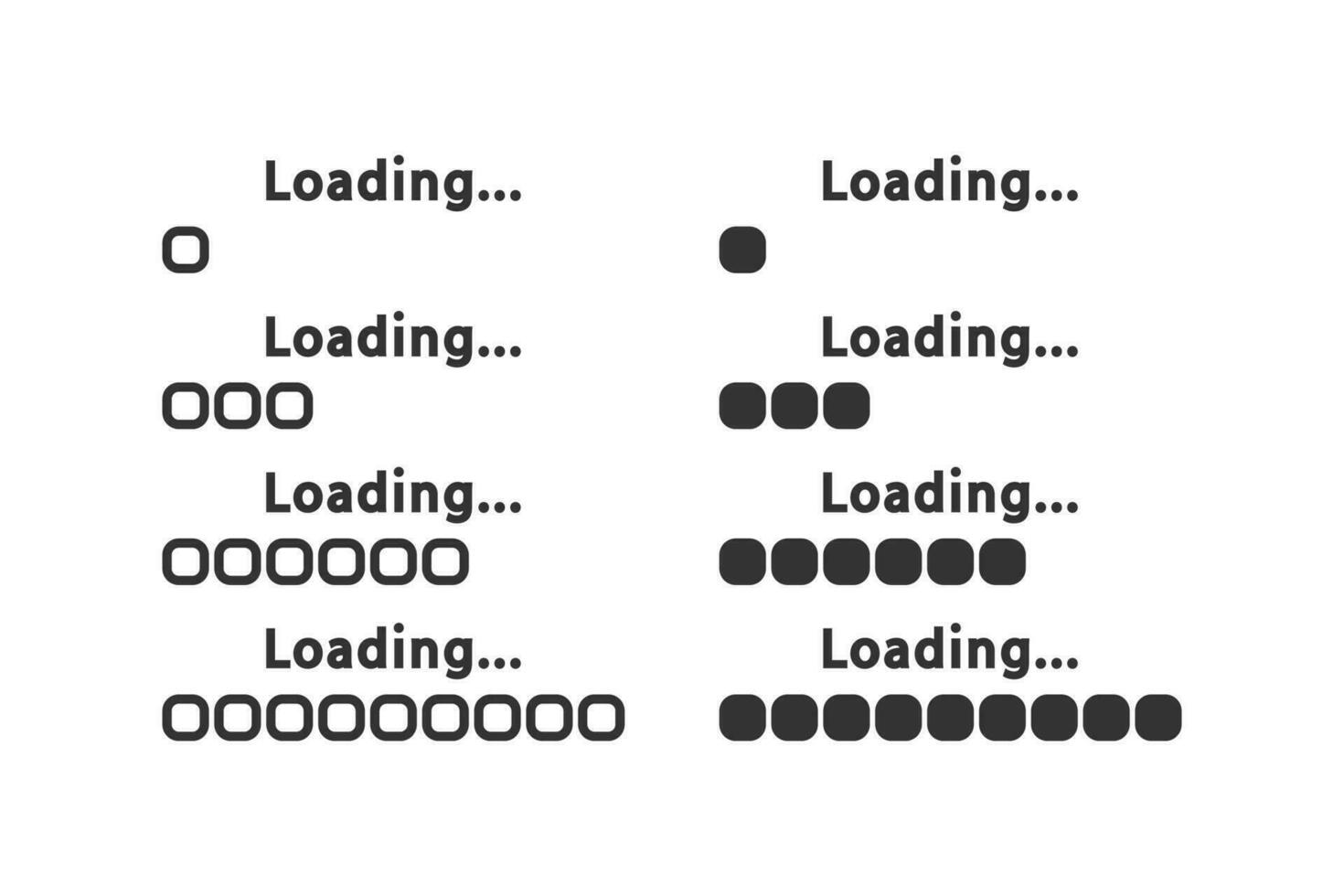 Loading icon.  Website object interface symbol. Sign progress load vector. vector