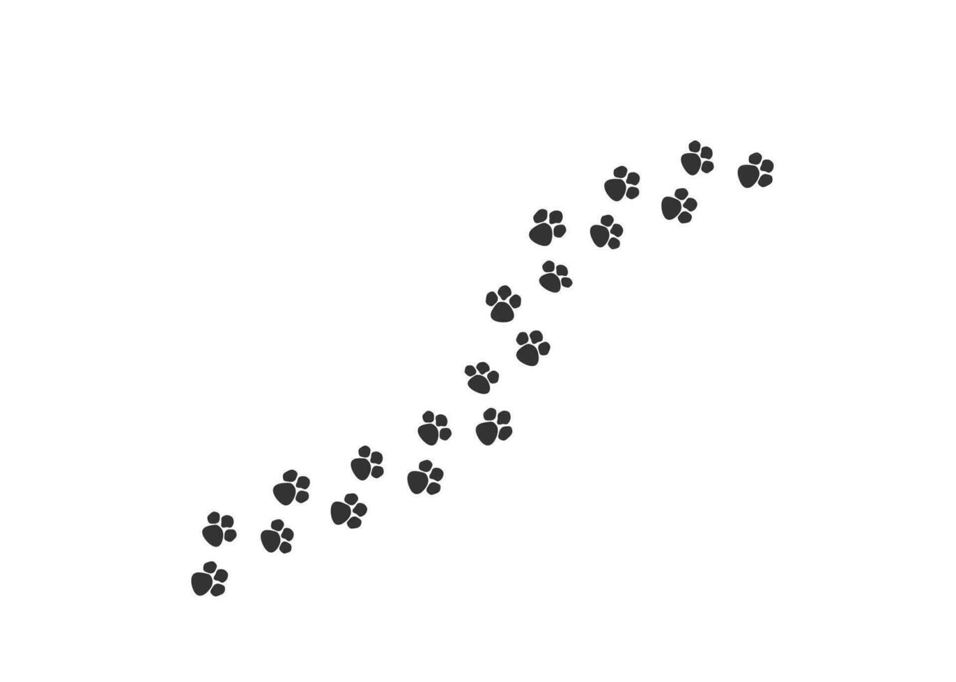 Paw print trail icon. Footprint dog, cat symbol. Sign canine mark vector. vector
