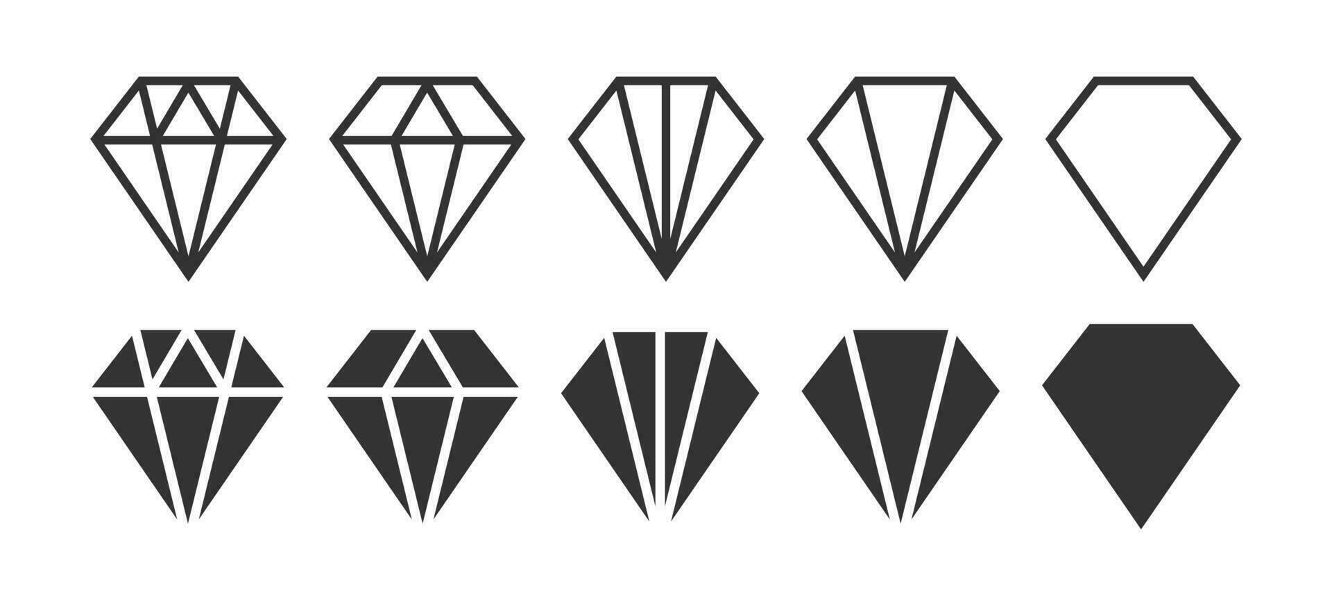 Diamond icon. Gemstone symbol. Sign brilliant vector. vector