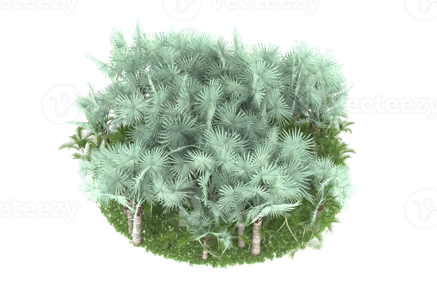 Realistic forest isolated on transparent background. 3d rendering - illustration png