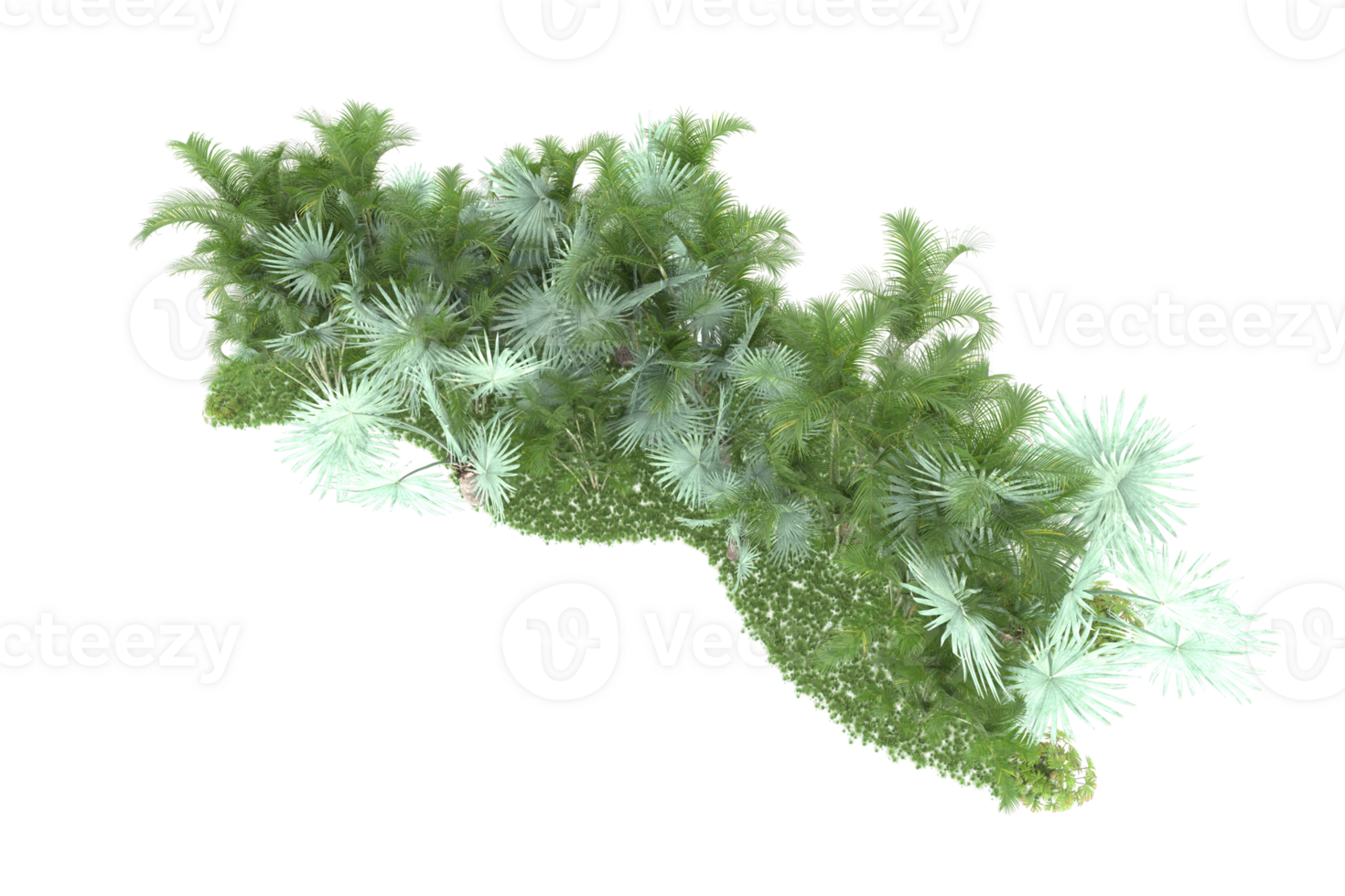 Realistic forest isolated on transparent background. 3d rendering - illustration png