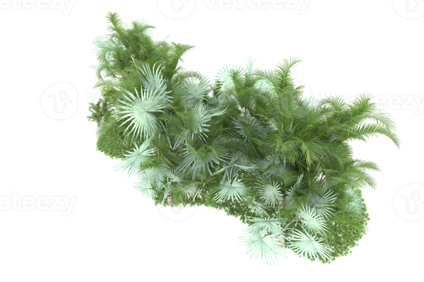 Realistic forest isolated on transparent background. 3d rendering - illustration png