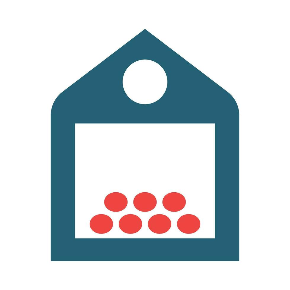 Bird Feeder Glyph Two Color Icon Design vector