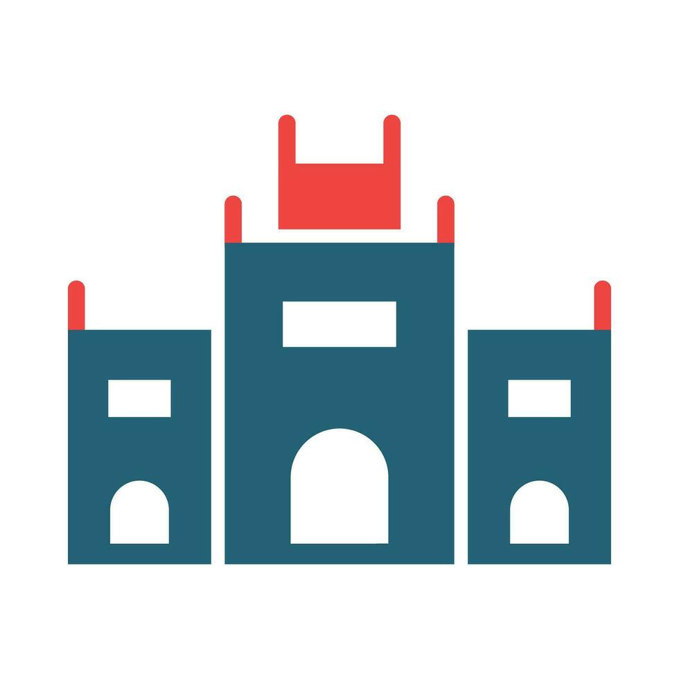 Fort Glyph Two Color Icon Design vector