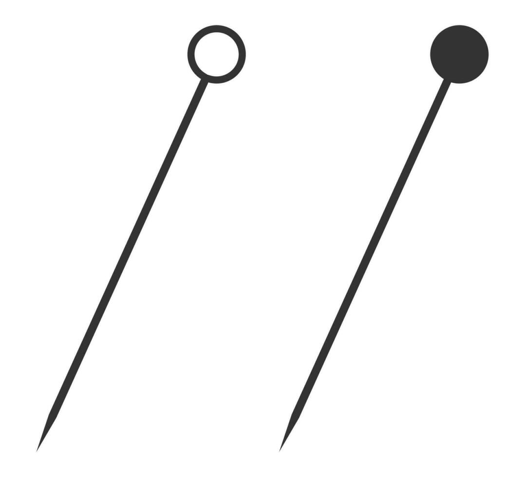 Pin icon. Map pointer symbol. Sign needle vector. vector