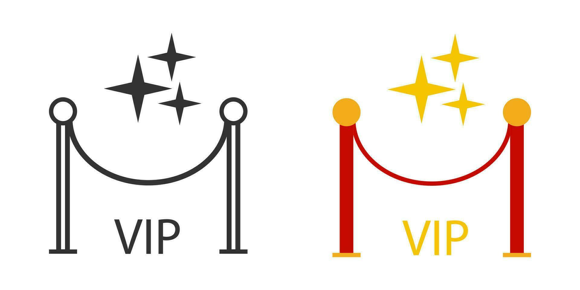 VIP zona icono. club entrar barrera símbolo. firmar museo cerca vector. vector