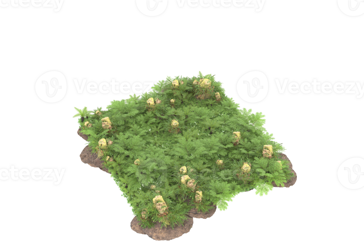 Realistic forest isolated on transparent background. 3d rendering - illustration png