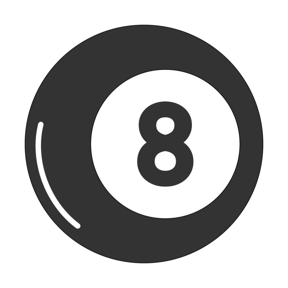 Billiard 8 ball icon. Active hobby symbol. Sign game vector. vector