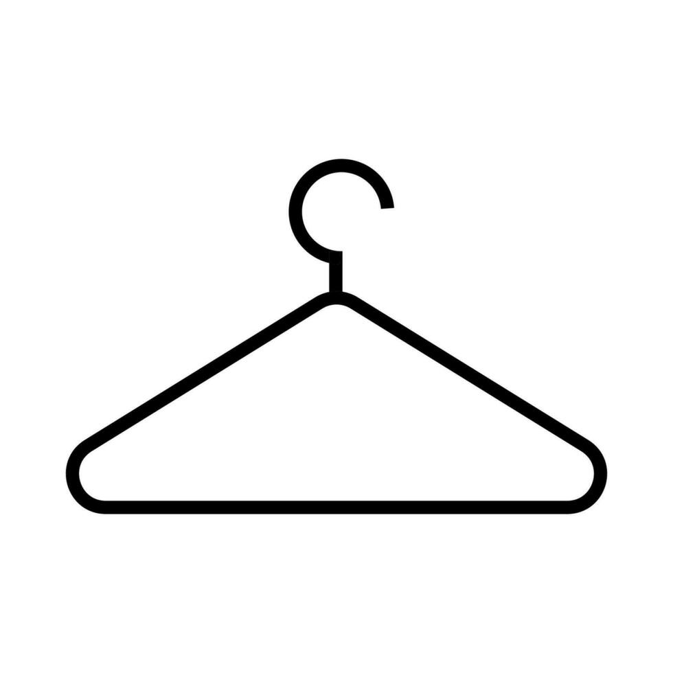 Clothes hanger icon. Cloakroom illustration symboll. Hook vector. vector