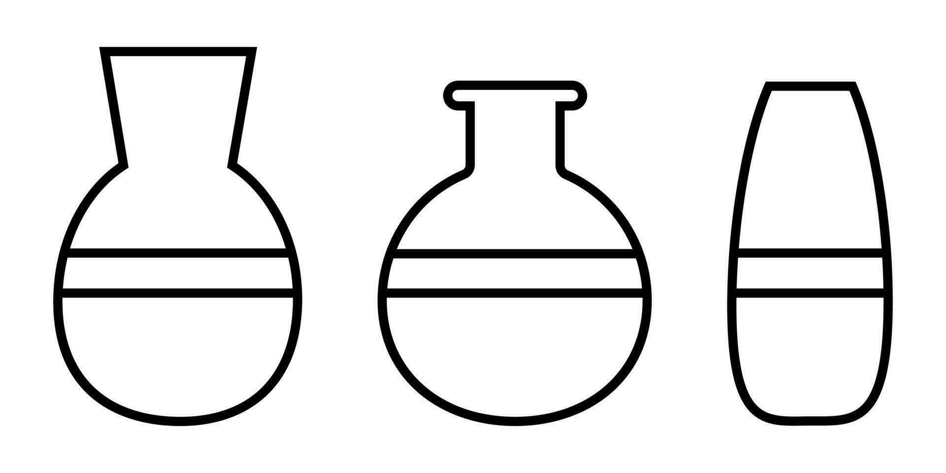 Vase icon. Decor symbol. Sign pot vector. vector