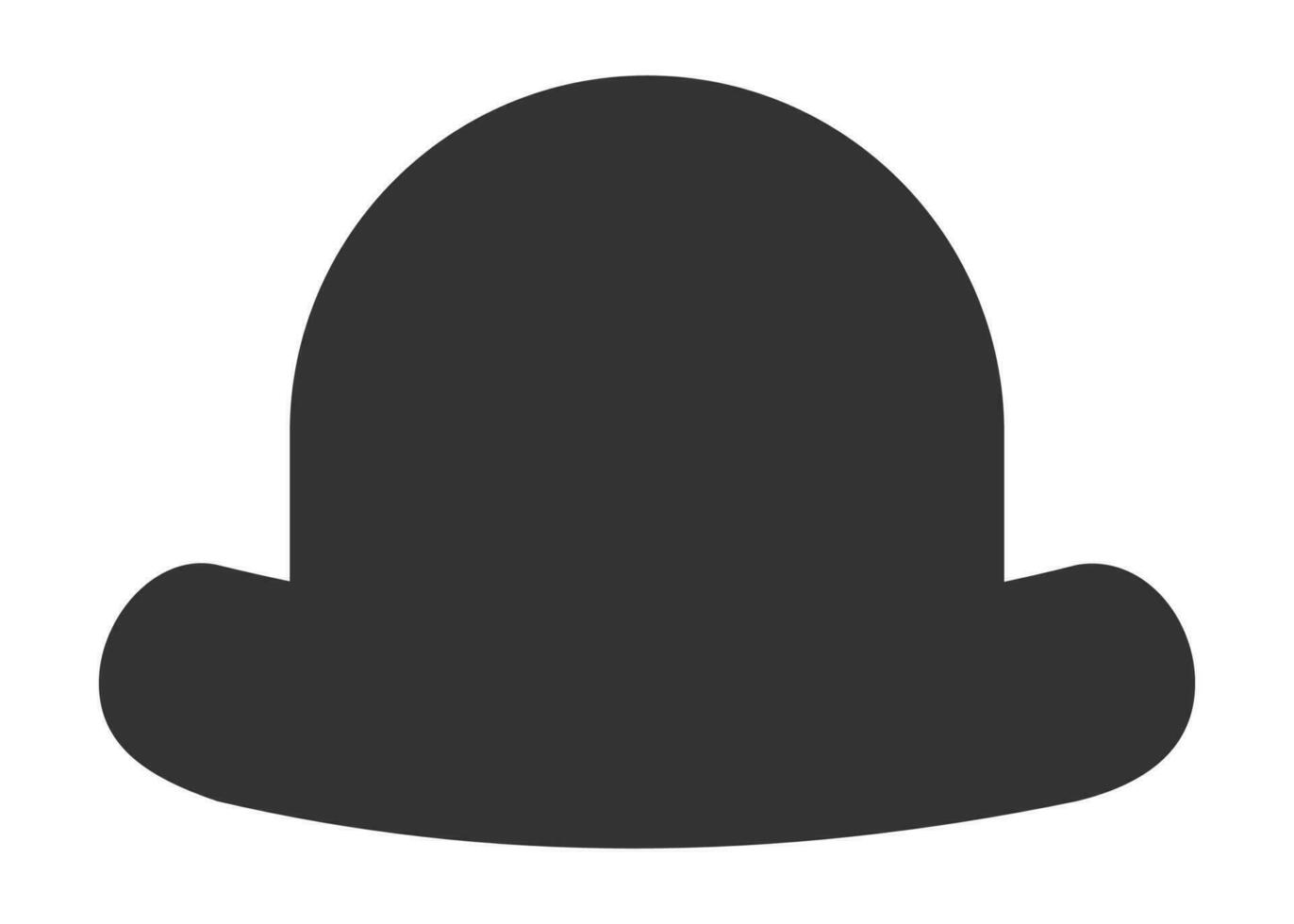 Black hat icon. Chaplin symbol. Sign gentleman vector. vector