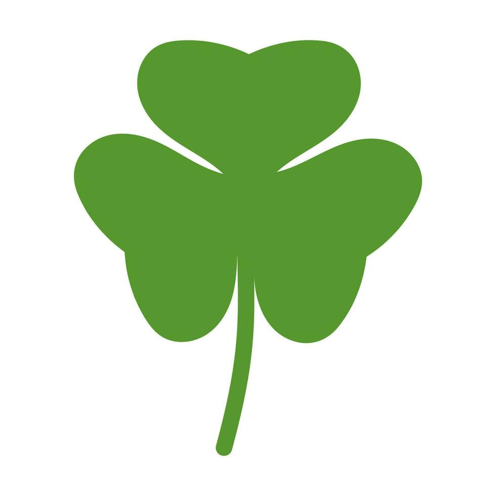 Green shamrock icon. Clover symbol. Sign leaf vector. vector