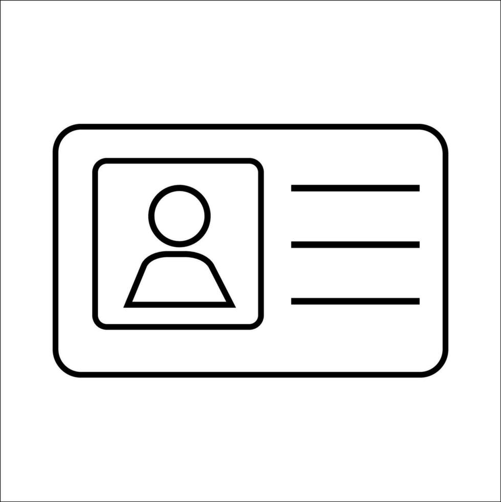 ID card icon. Personal data symbol. Sign indentity name vector. vector
