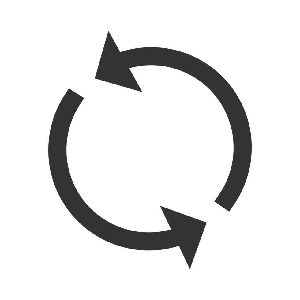 Reverse motion icon. Circular movement of two arrows symbol. Sign restart vector. vector
