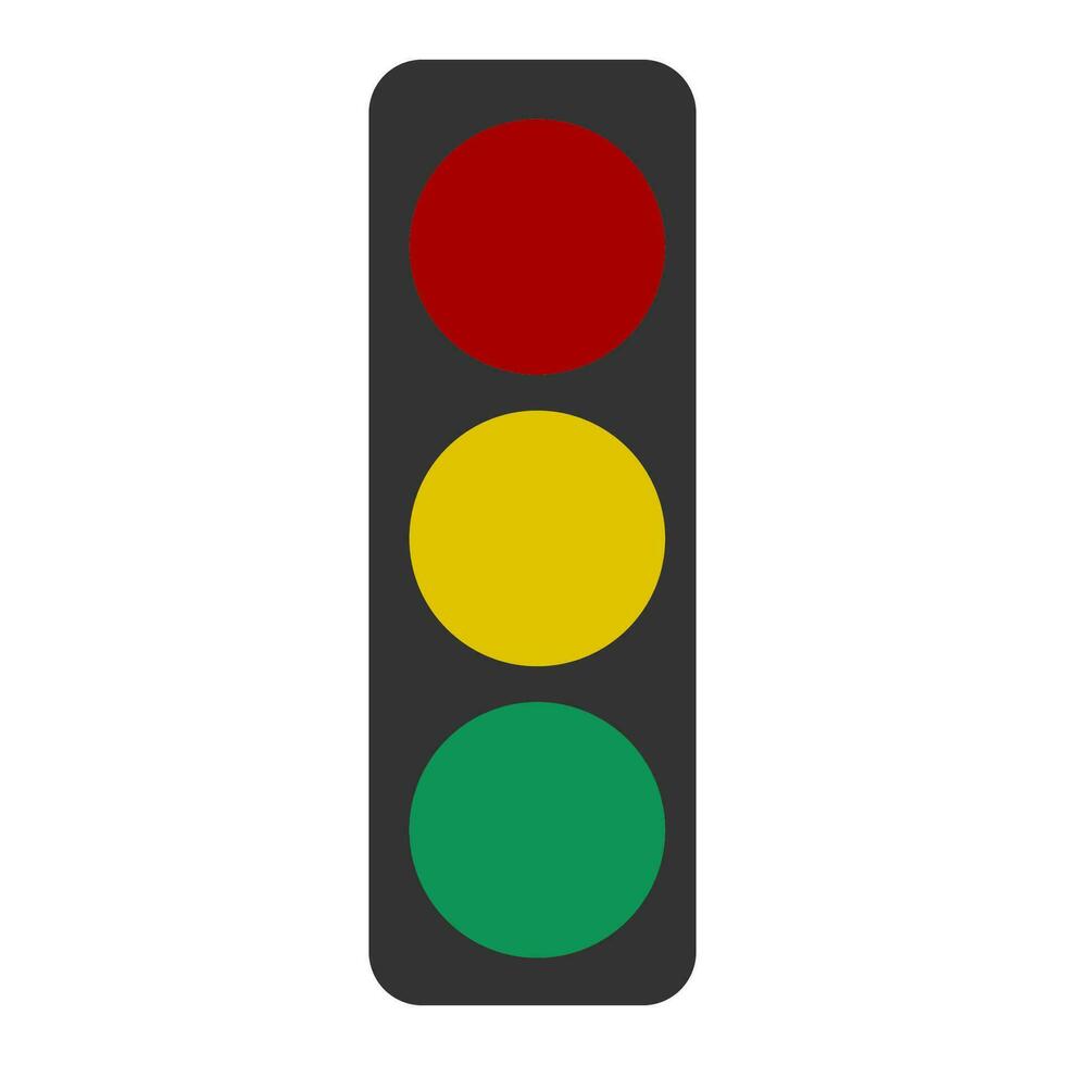 Traffic lights icon.  Road warning signal symbol. Sign regulation object vector. vector