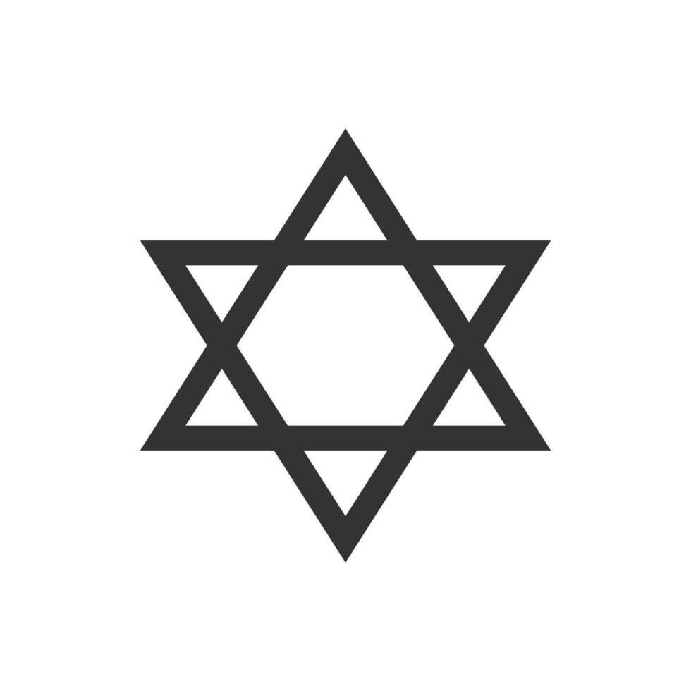 Star of David icon. Judaism religious symbol. Sign hexaham vector. vector