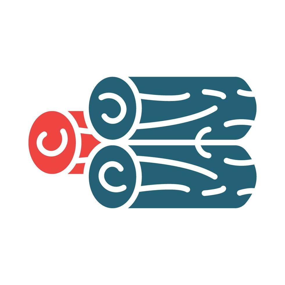 Wood Glyph Two Color Icon Design vector
