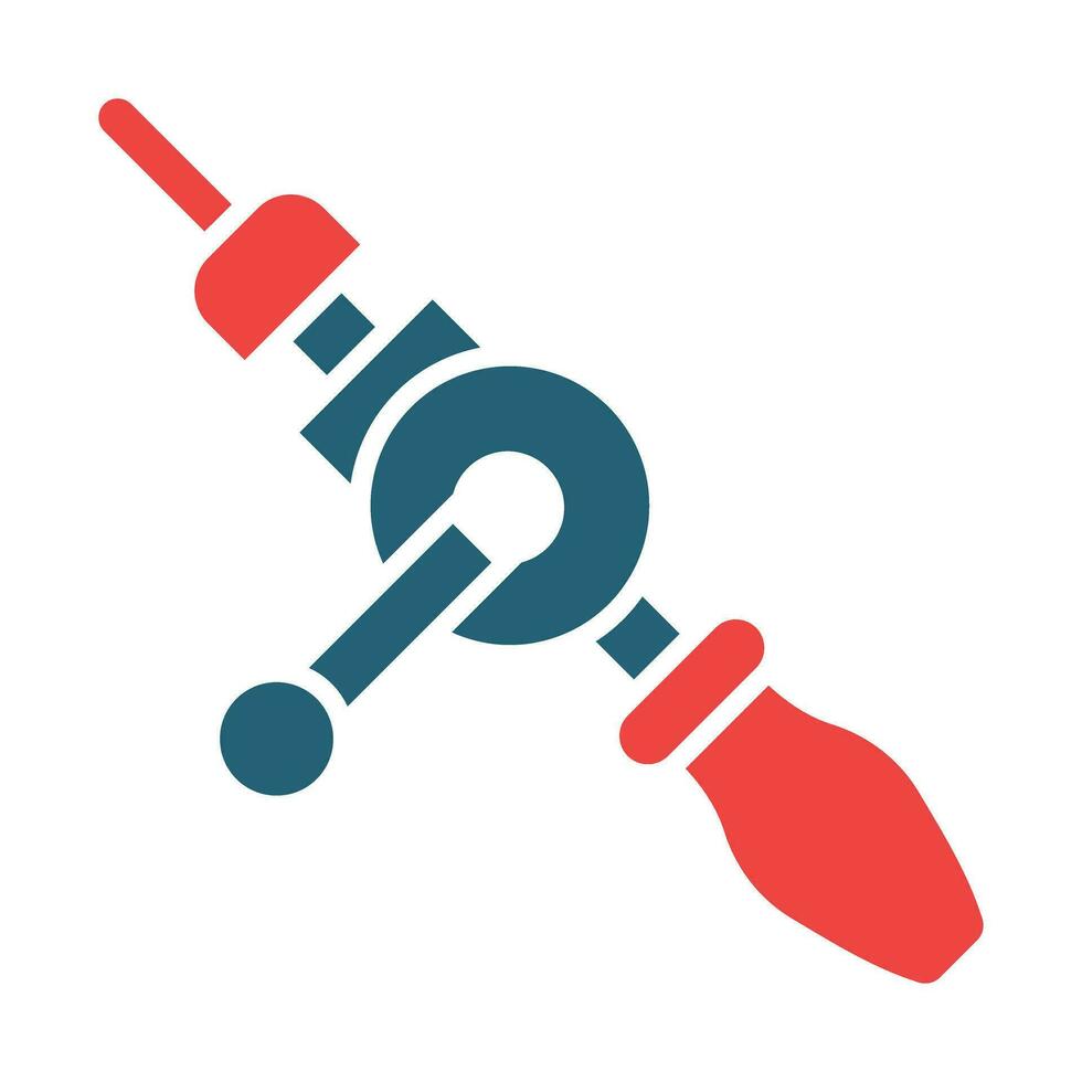 Hand Drill Glyph Two Color Icon Design vector