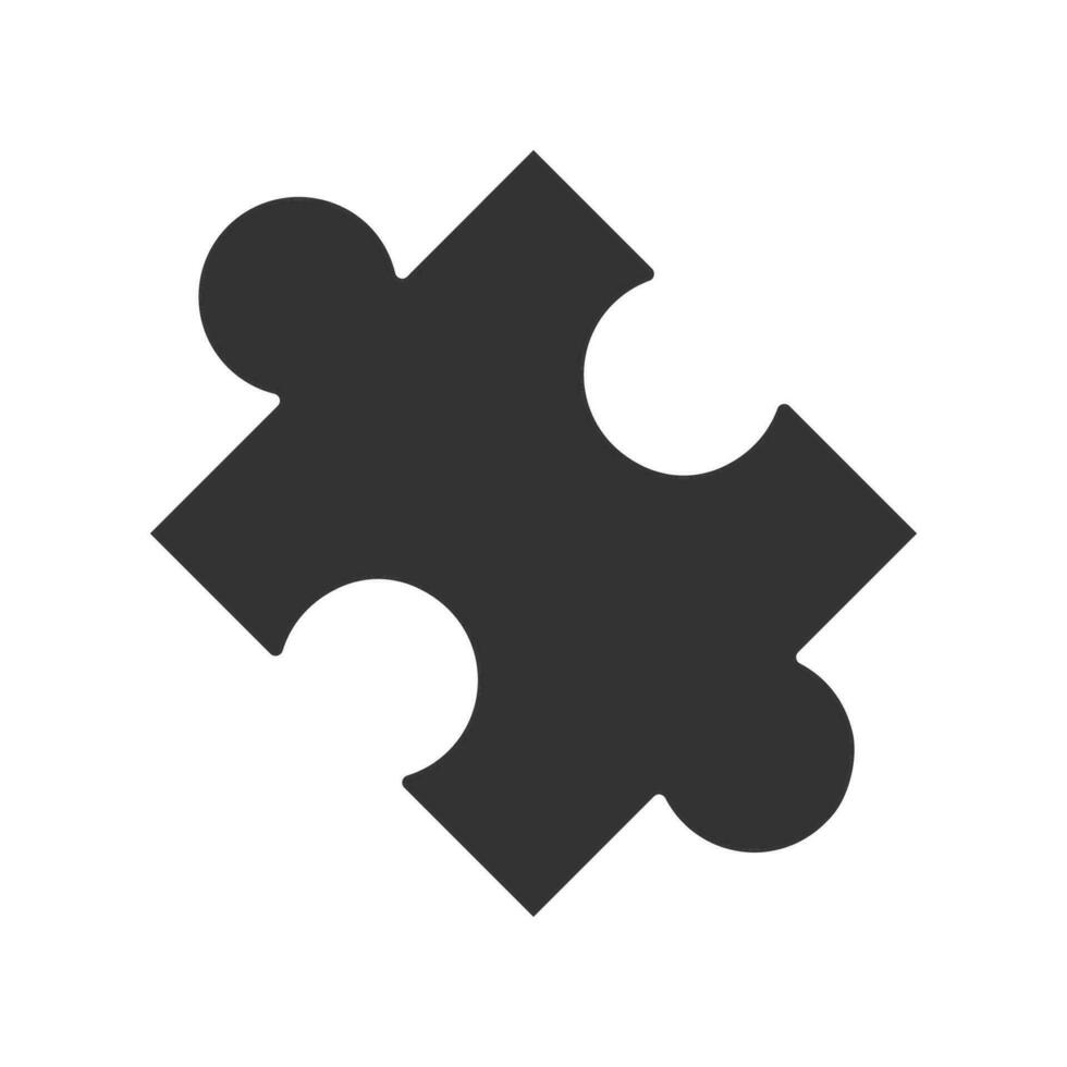 Puzzle part icon. Part jigsaw symbol.  Badge puzzl vector. vector