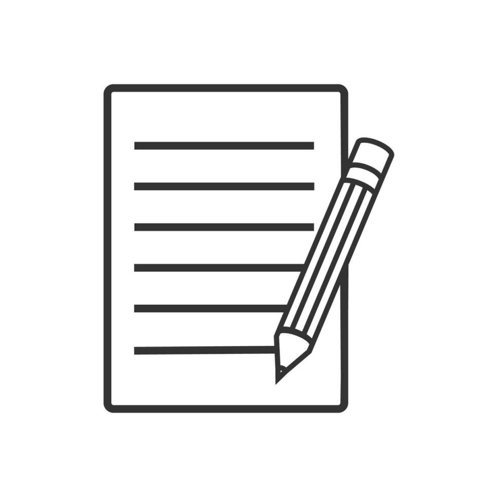 File edit icon. Piece of paper and pencil symbol. Sign registration vector. vector