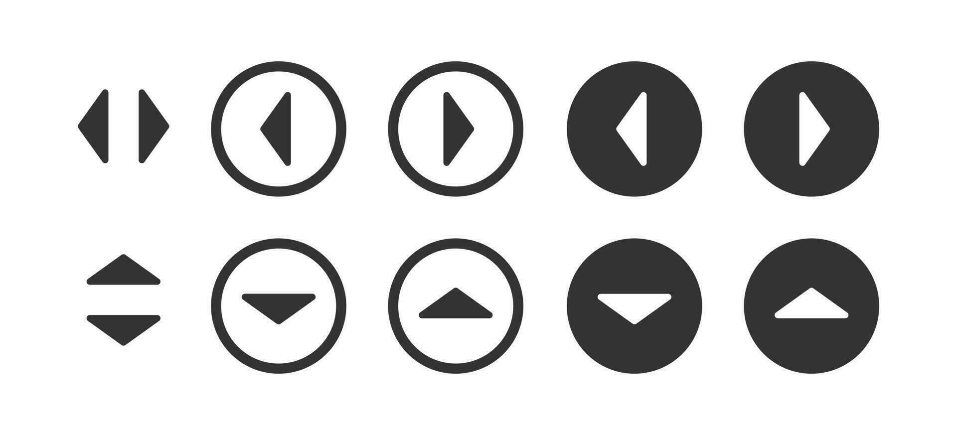 Left, rigth, up, down arrows icon. Pointer symbol. Sign app button vector. vector