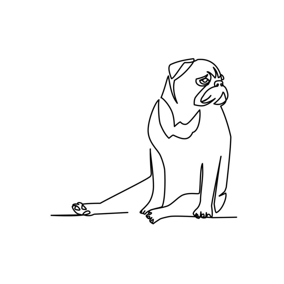 Pug vector illustration