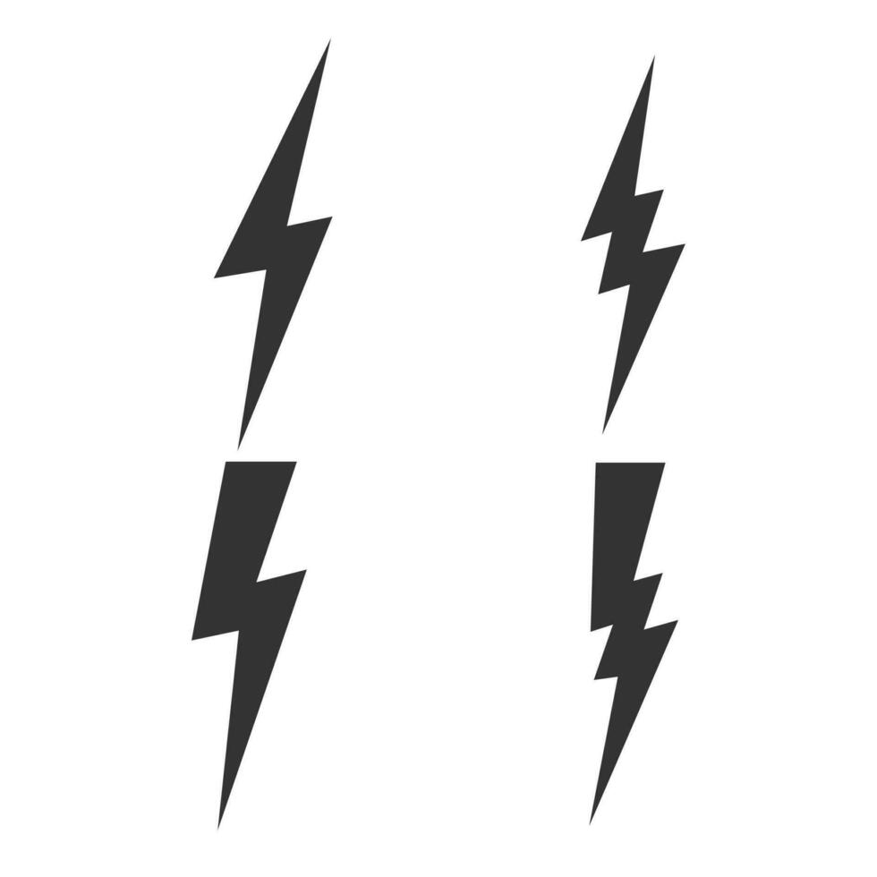Bolt lightning icon. Thunder flash symbol set. Sign storm vector. vector