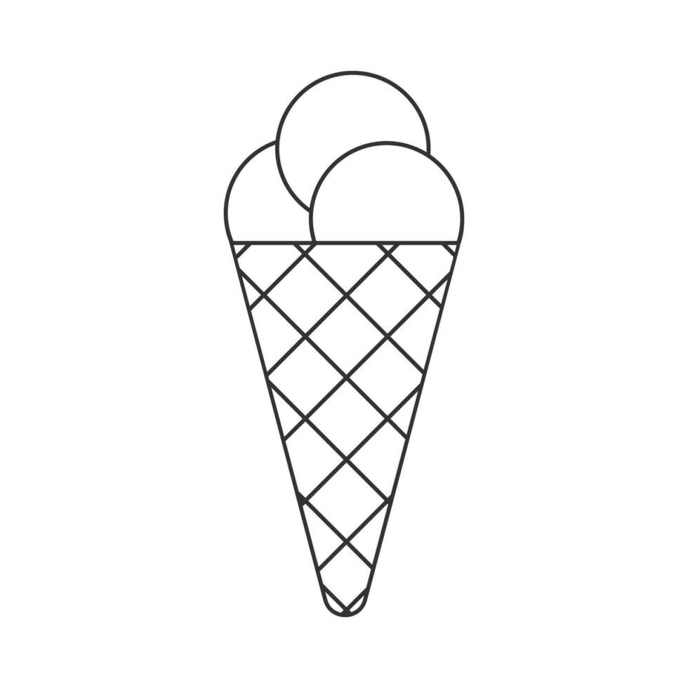 Ice cream icon. Dessert symbol. Sign cold snack vector. vector