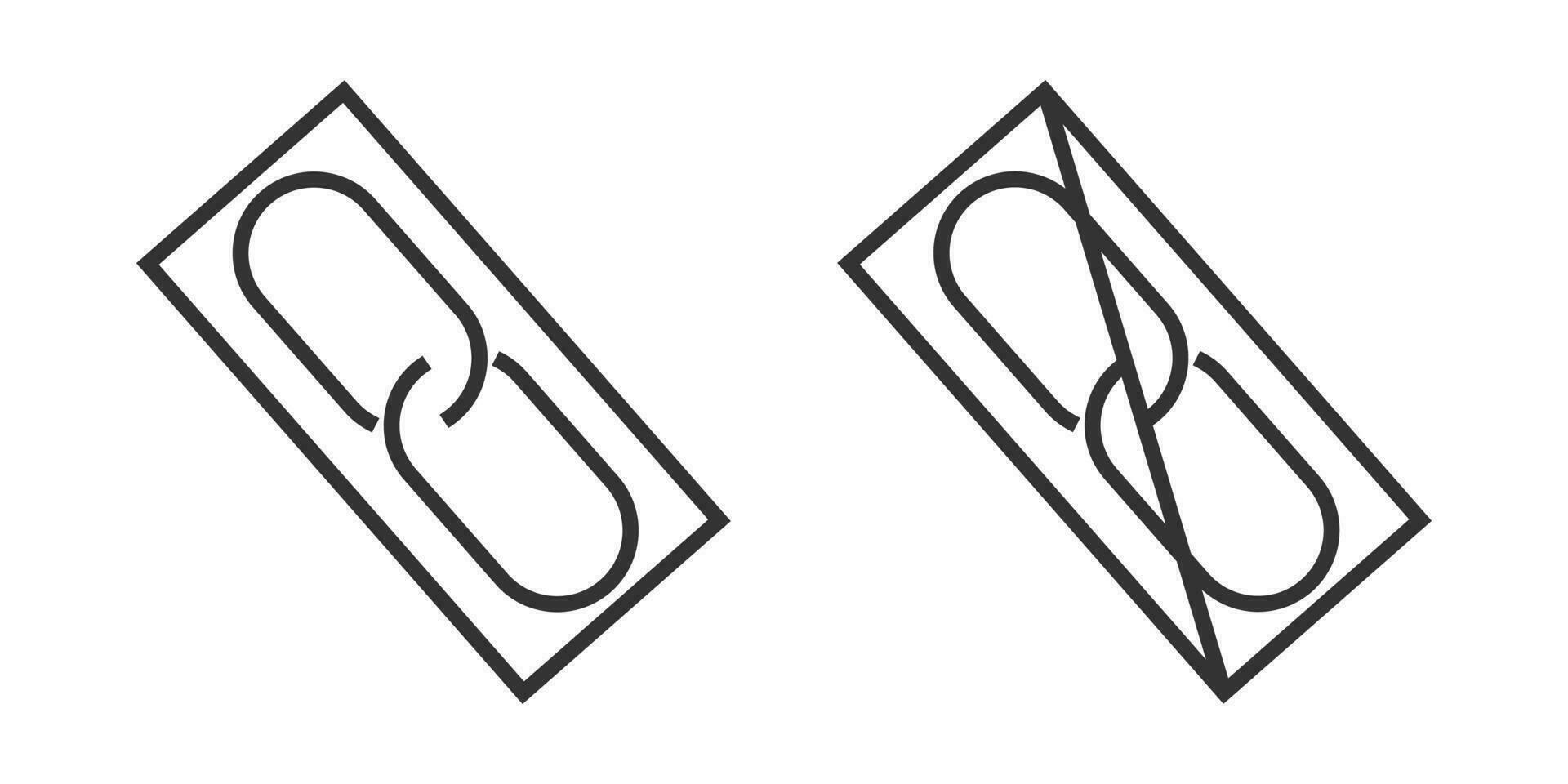 Chain icon. Link symbol. Sign connection vector. vector