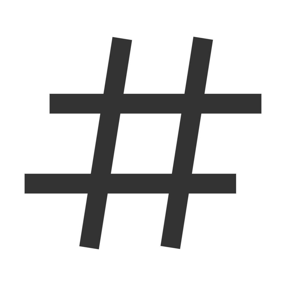 hashtag icono. social medios de comunicación comunicación símbolo. firmar conversacion enviar vector. vector