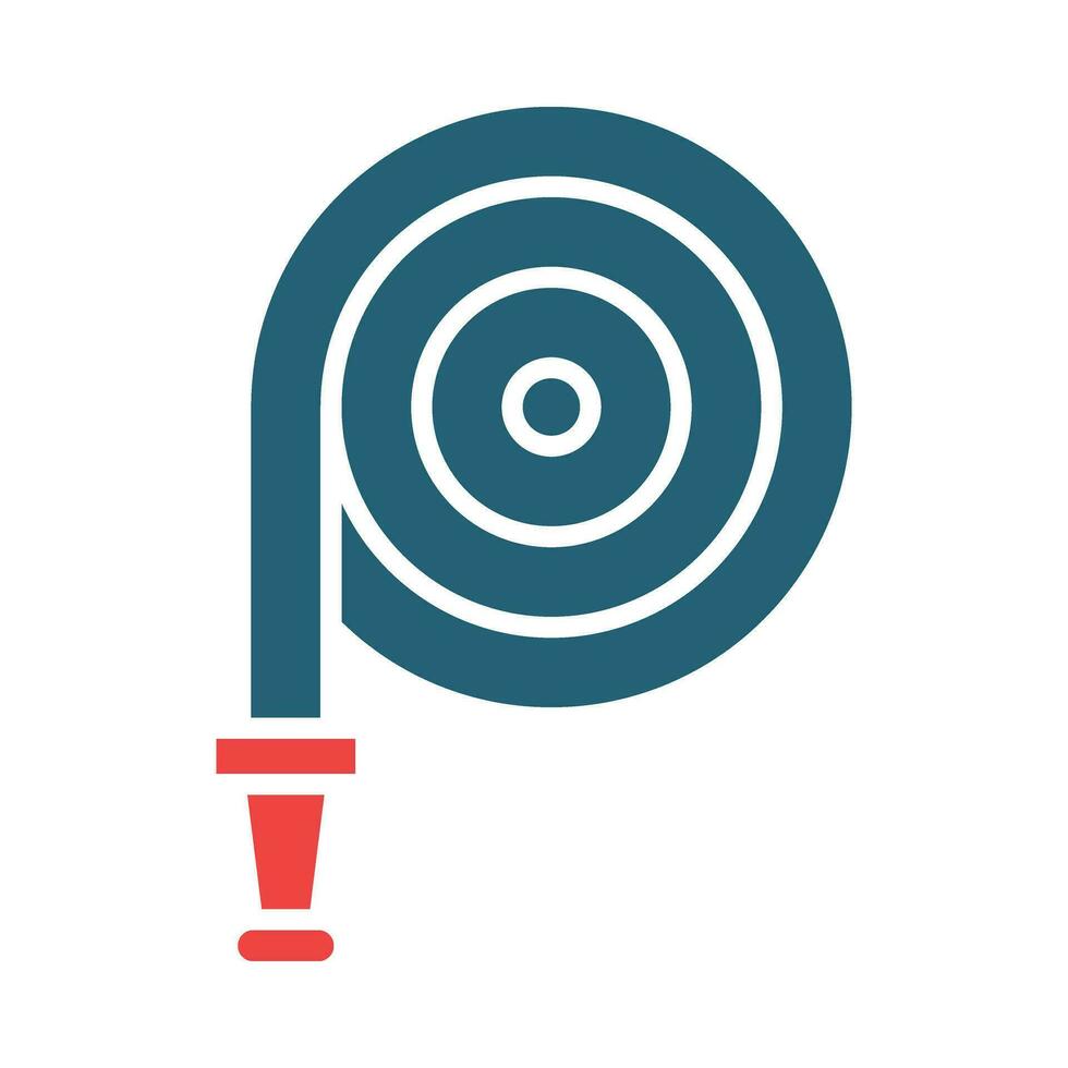 Hosepipe Glyph Two Color Icon Design vector