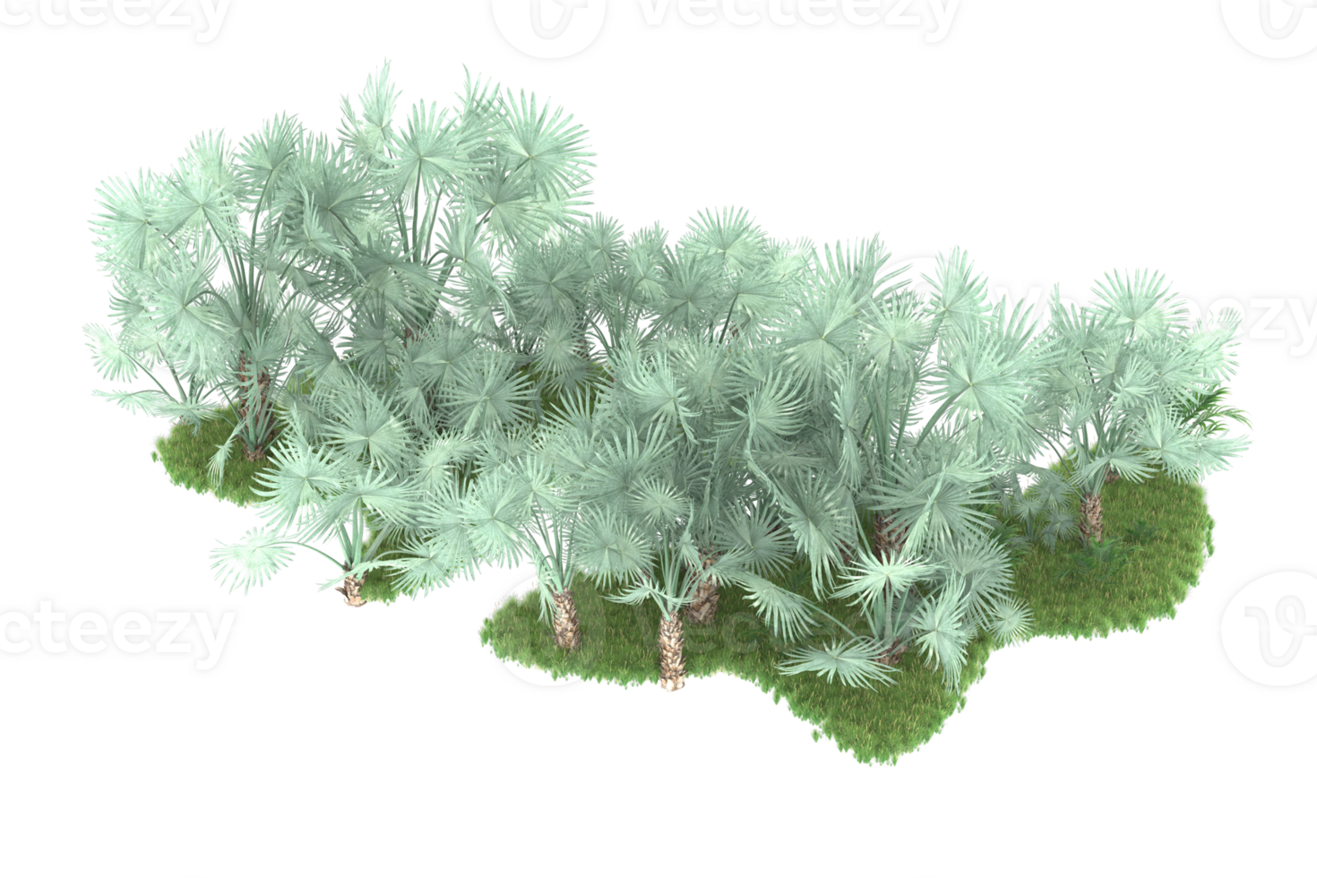 Realistic forest isolated on transparent background. 3d rendering - illustration png