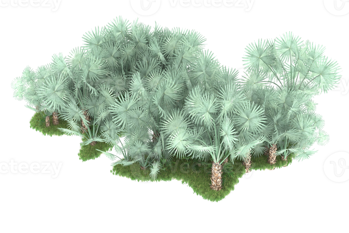 Realistic forest isolated on transparent background. 3d rendering - illustration png