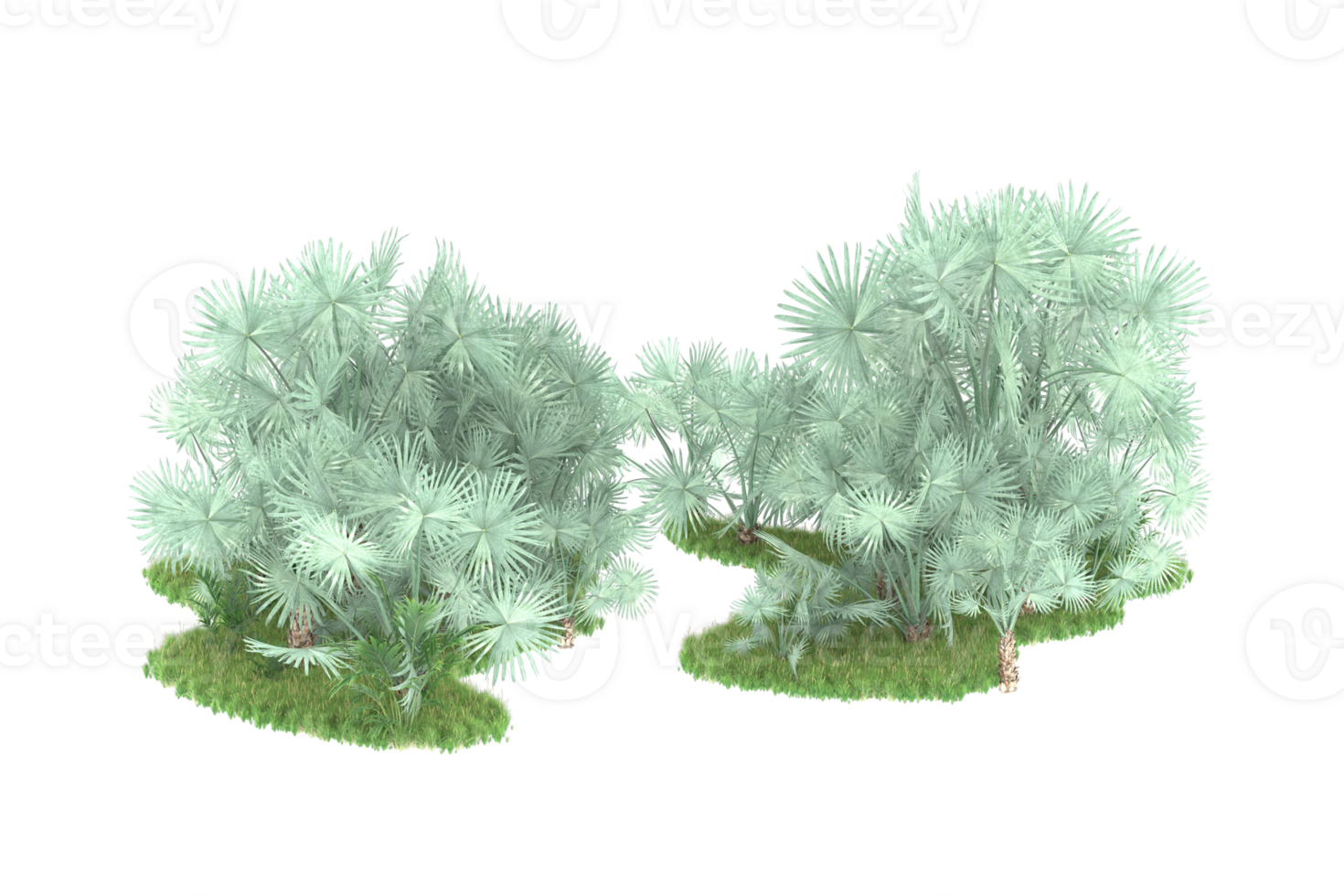Realistic forest isolated on transparent background. 3d rendering - illustration png