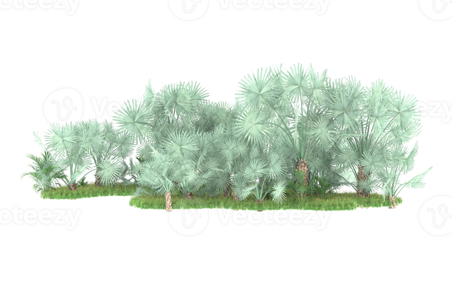 Realistic forest isolated on transparent background. 3d rendering - illustration png