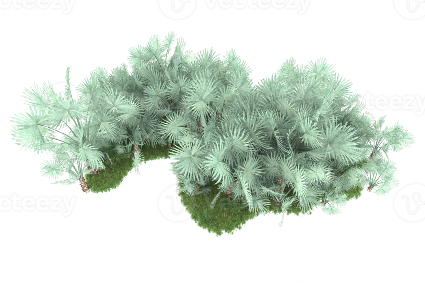 Realistic forest isolated on transparent background. 3d rendering - illustration png