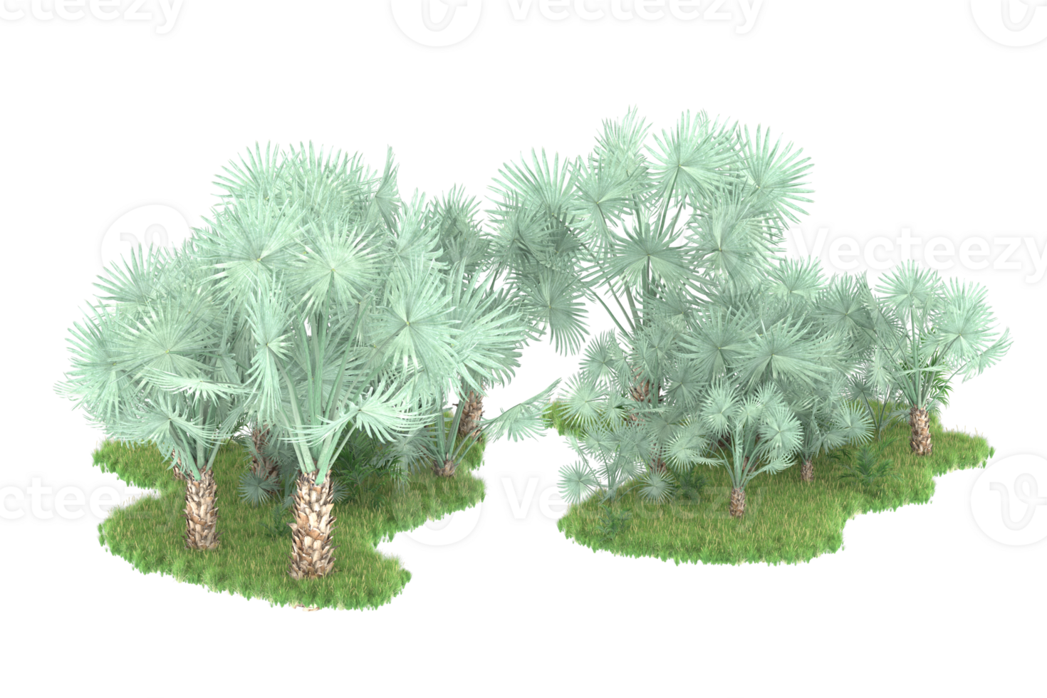 Realistic forest isolated on transparent background. 3d rendering - illustration png