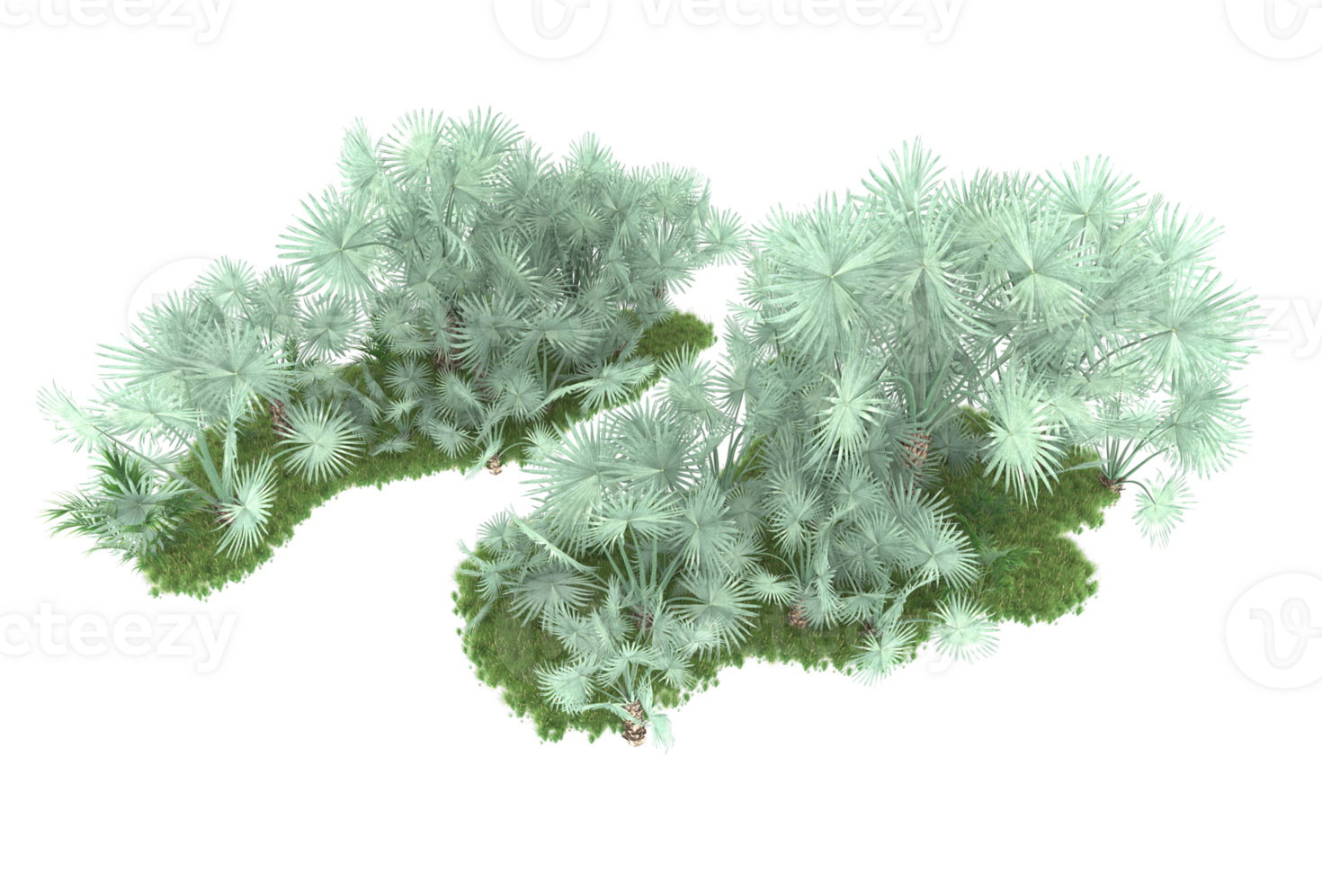 Realistic forest isolated on transparent background. 3d rendering - illustration png