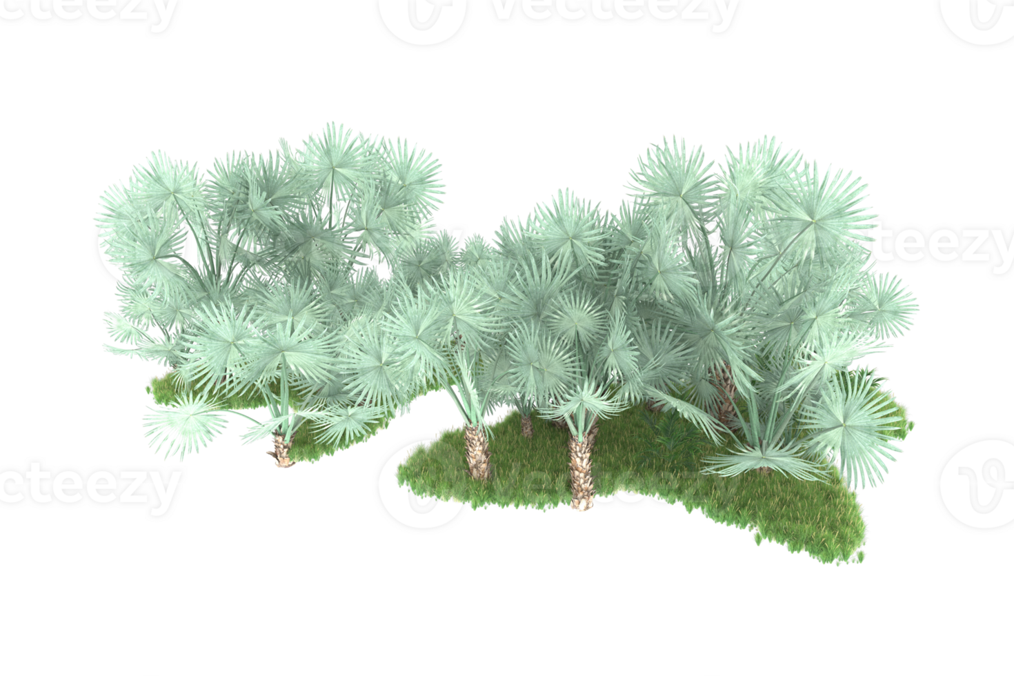Realistic forest isolated on transparent background. 3d rendering - illustration png