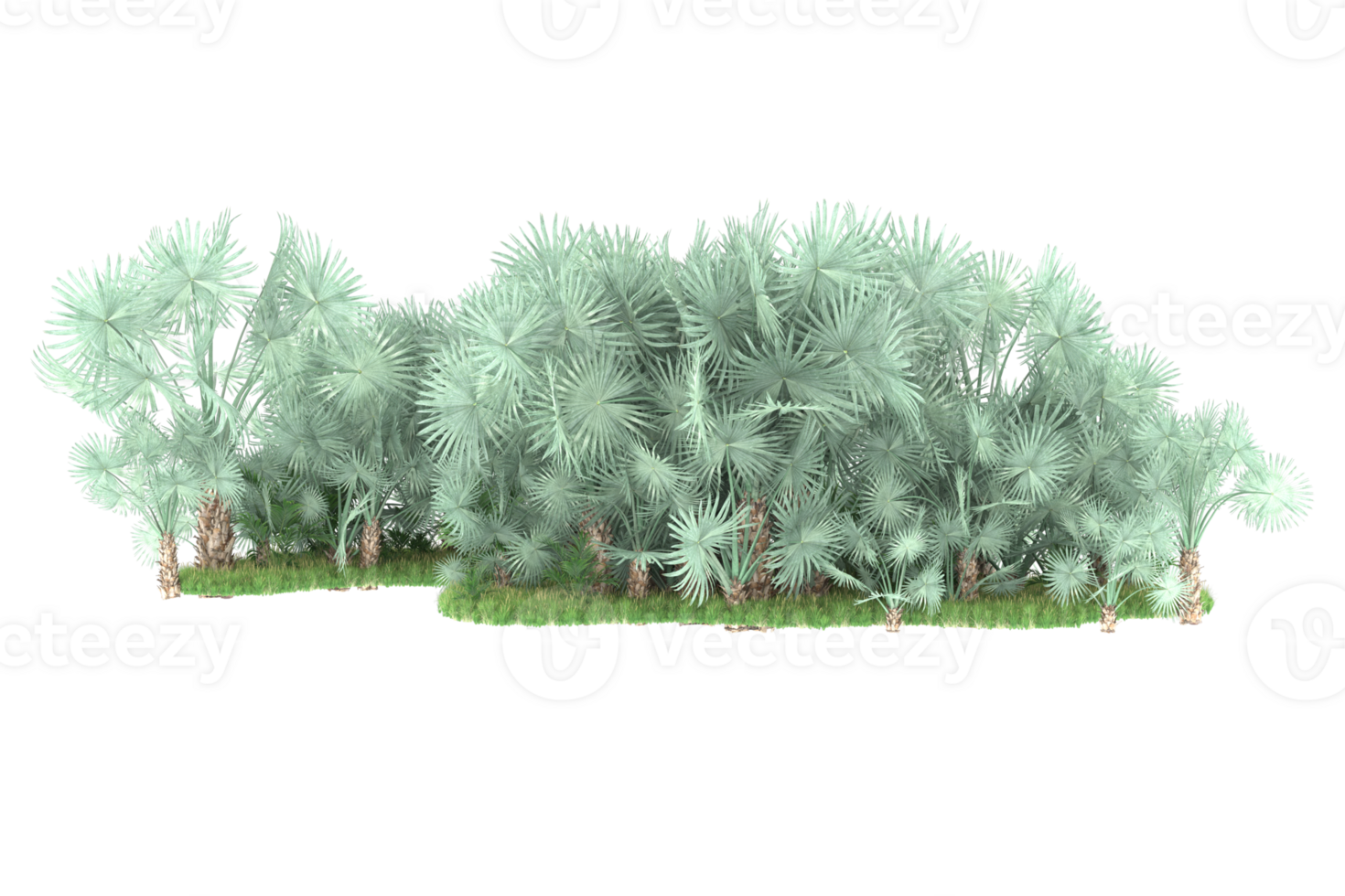 Realistic forest isolated on transparent background. 3d rendering - illustration png