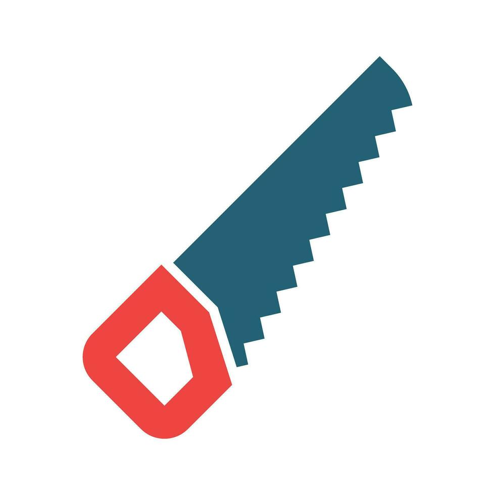 Hand Saw  Glyph Two Color Icon Design vector