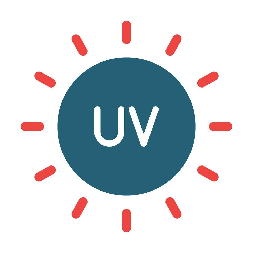 Ultraviolet Glyph Two Color Icon Design vector