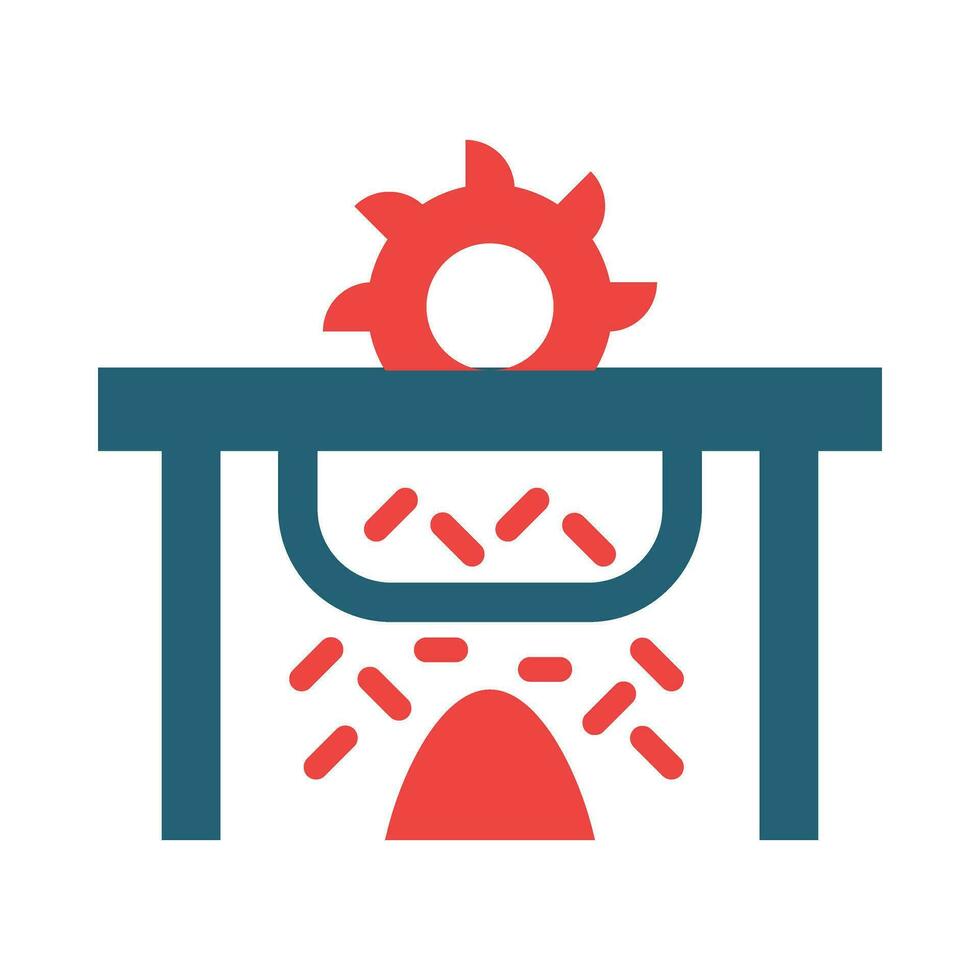 Sawdust Glyph Two Color Icon Design vector