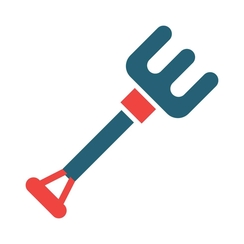 Pitchfork Glyph Two Color Icon Design vector